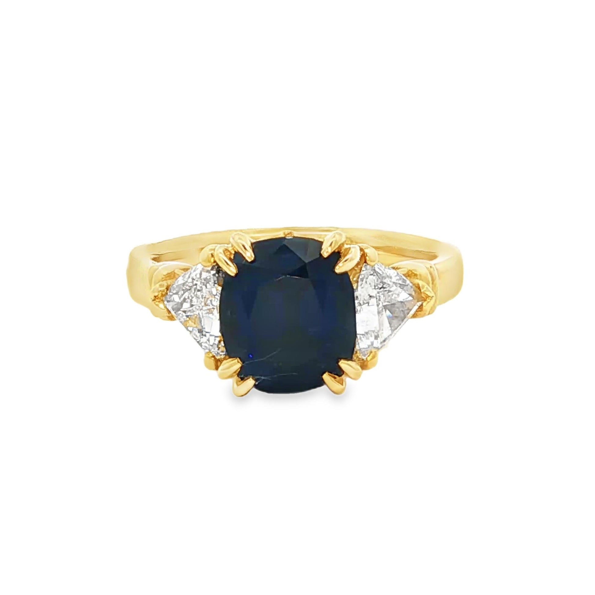 Sapphire and diamond vintage style ring