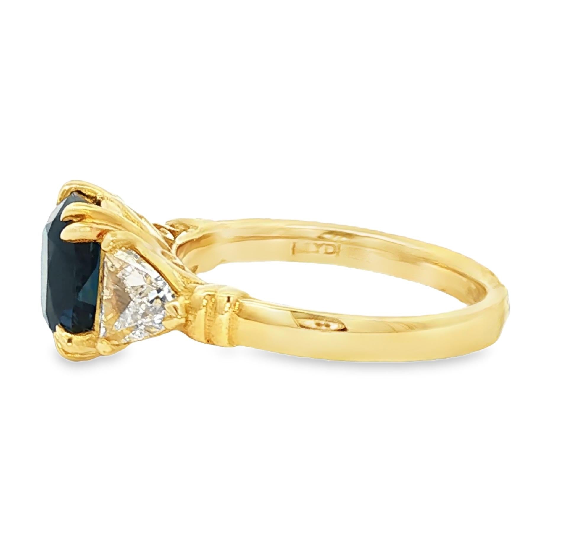 Sapphire and diamond vintage style ring