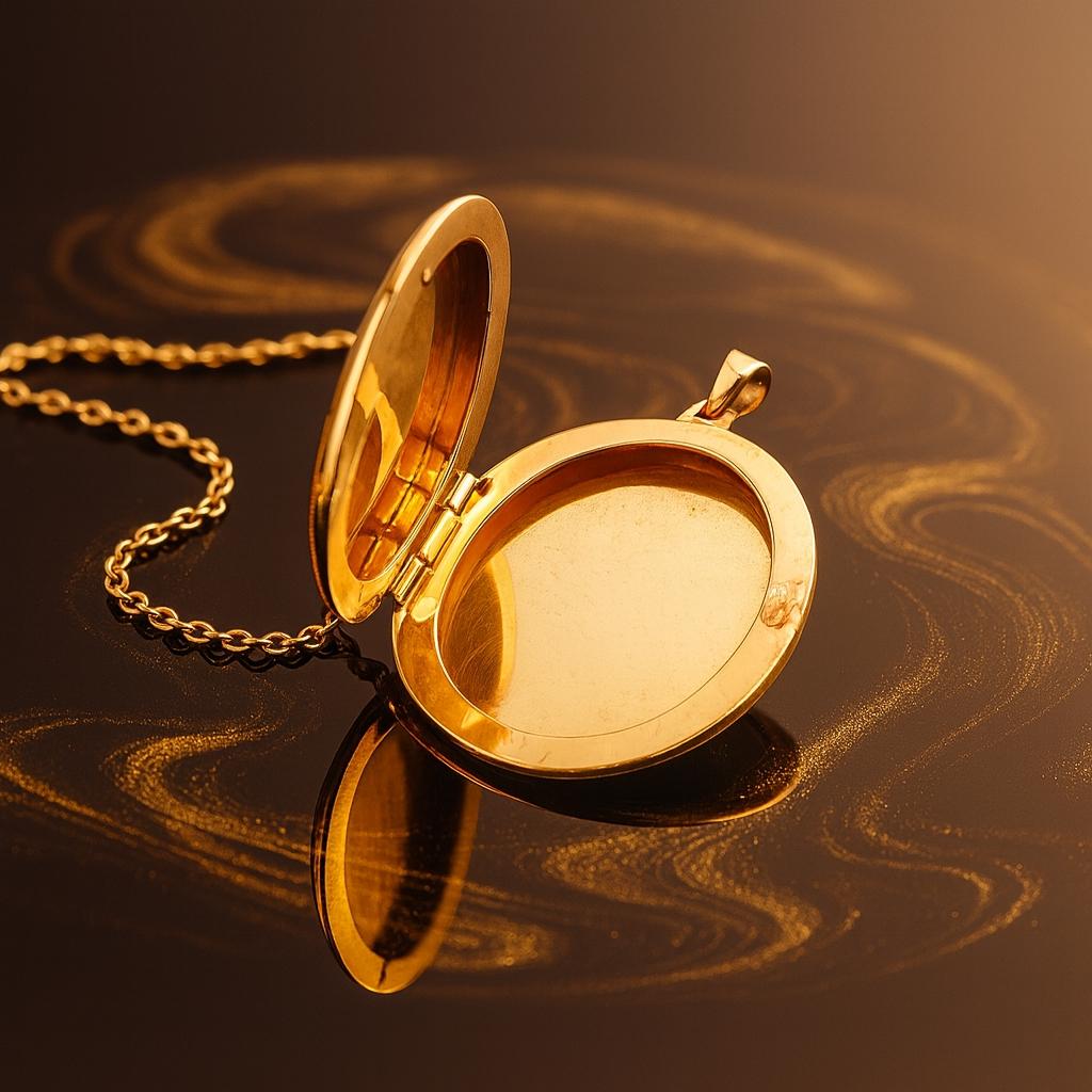 Vintage 14k yellow gold Oval Plain Locket