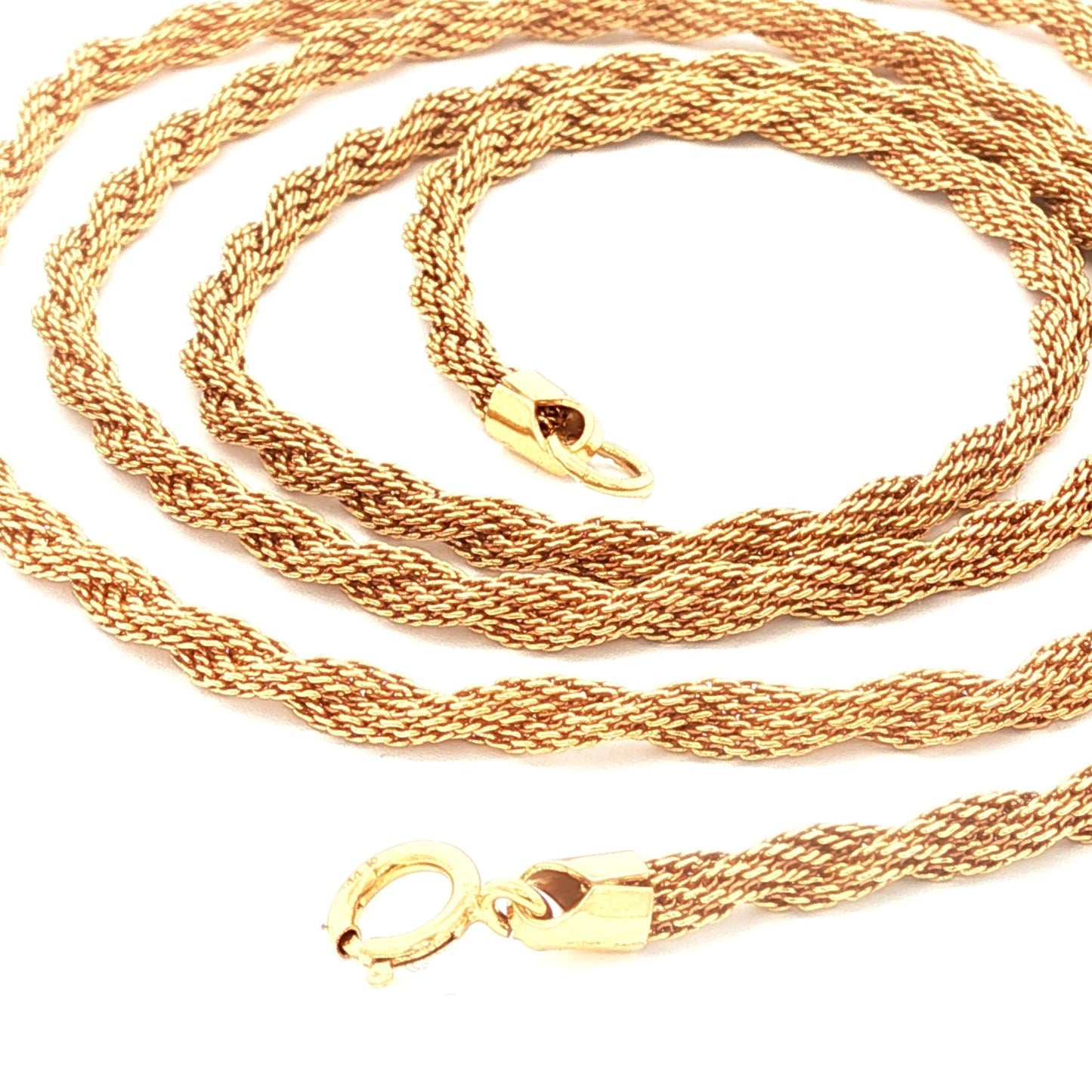 Unique Rope mesh 25" 14k yellow gold neck chain