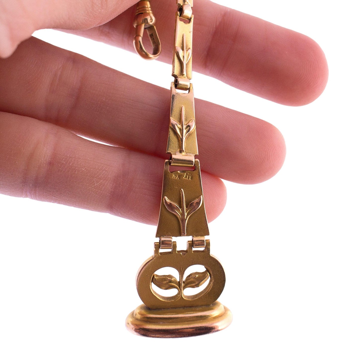 14K Gold Leaf Watch Fob