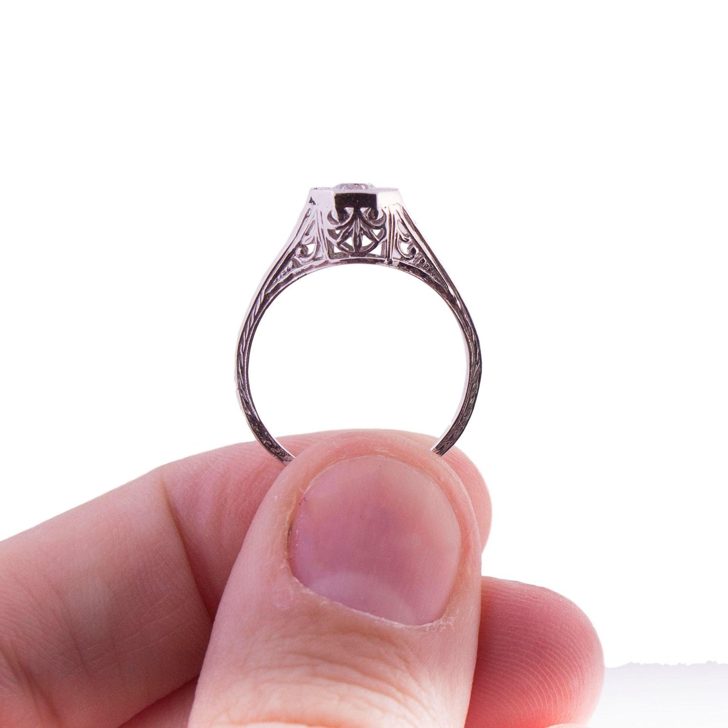14K White Gold Orchard Diamond Engagement Ring