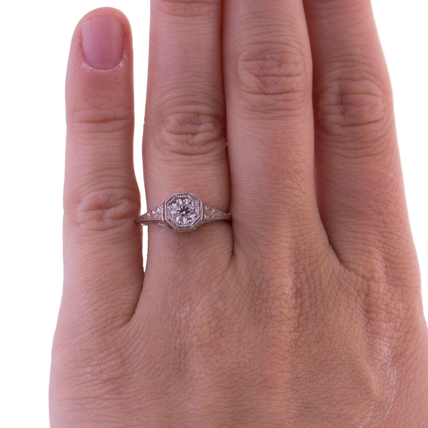 14K White Gold Orchard Diamond Engagement Ring
