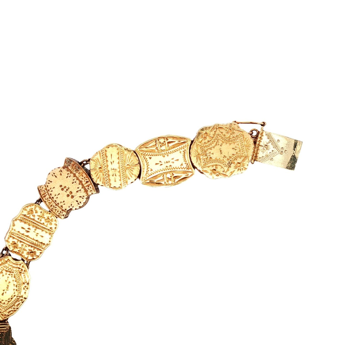 Turn of the century hand engraved slide bracelet