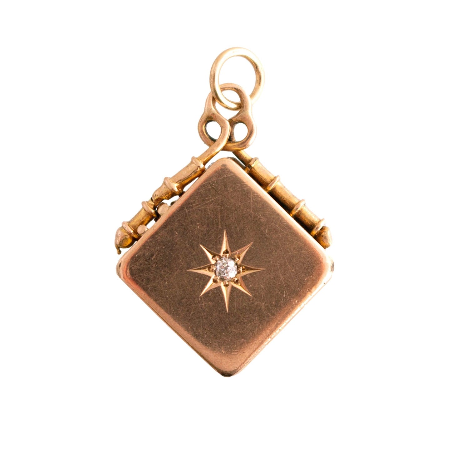 Antique 10k Gold Square Locket