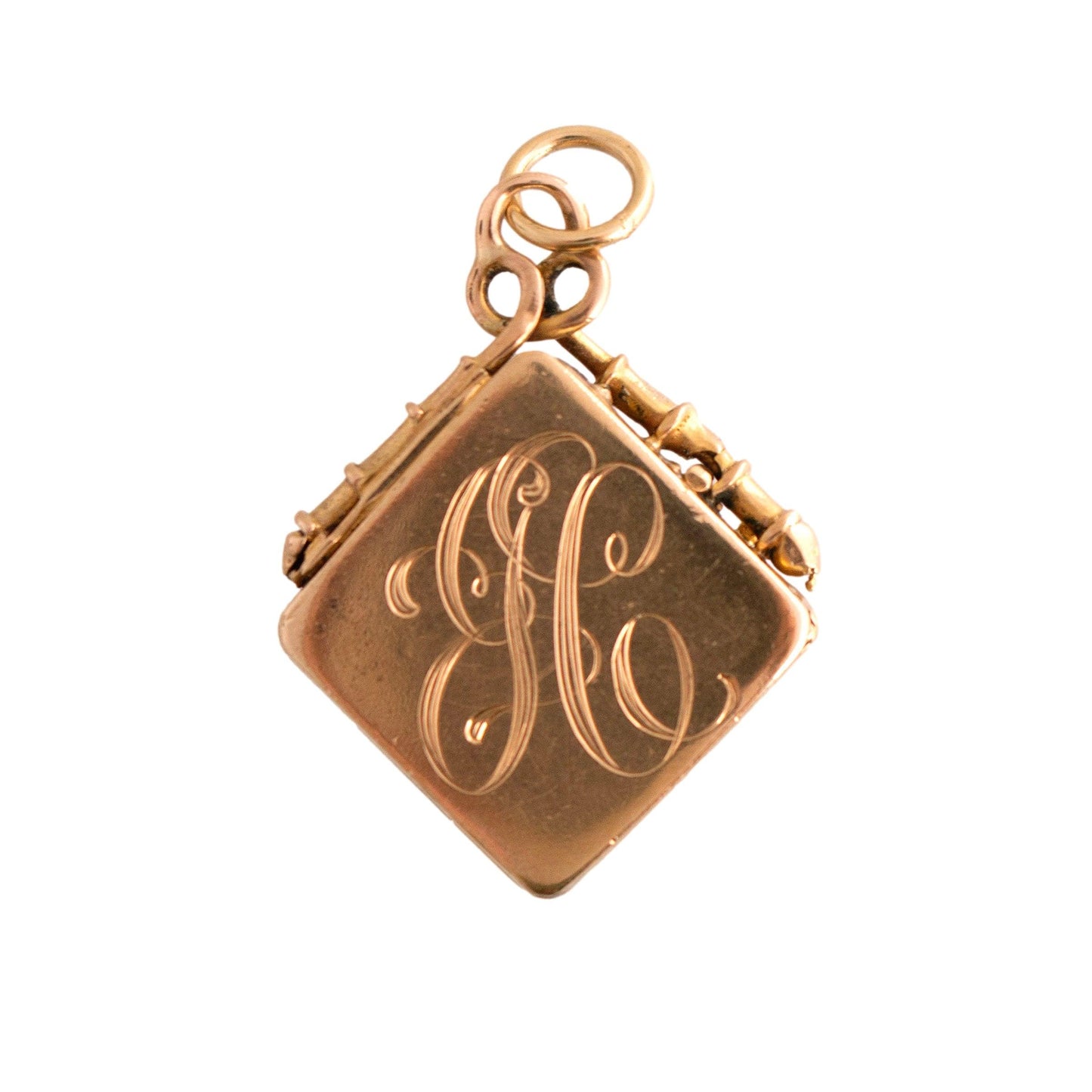 Antique 10k Gold Square Locket