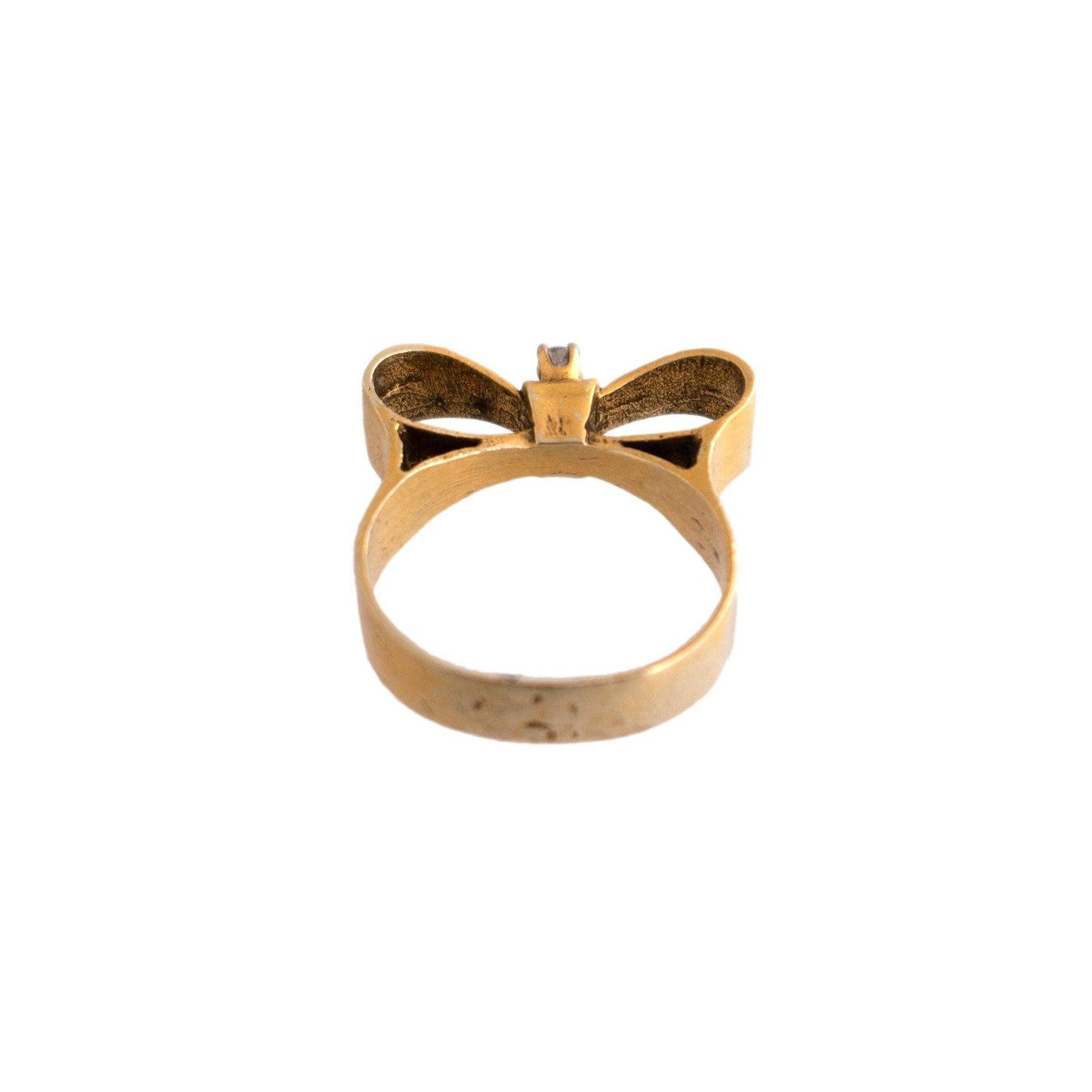 Antique Enameled Bow Ring