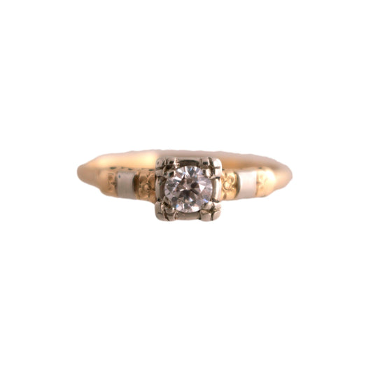 Two Tone Illusion Head Engagement Ring