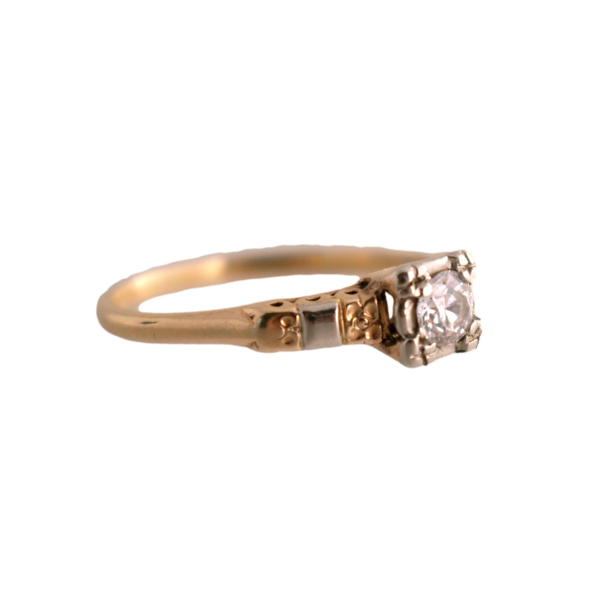 Two Tone Illusion Head Engagement Ring