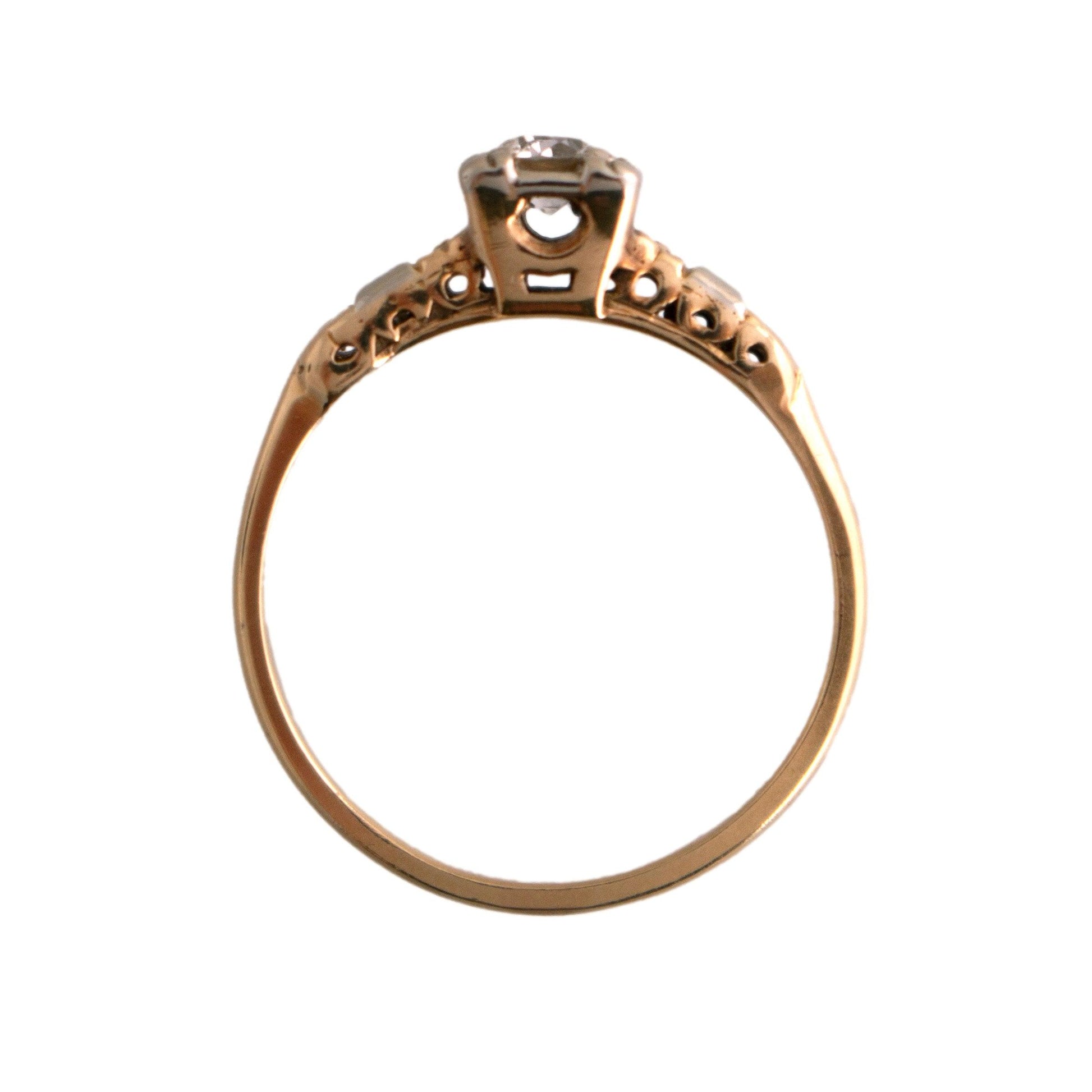 Two Tone Illusion Head Engagement Ring