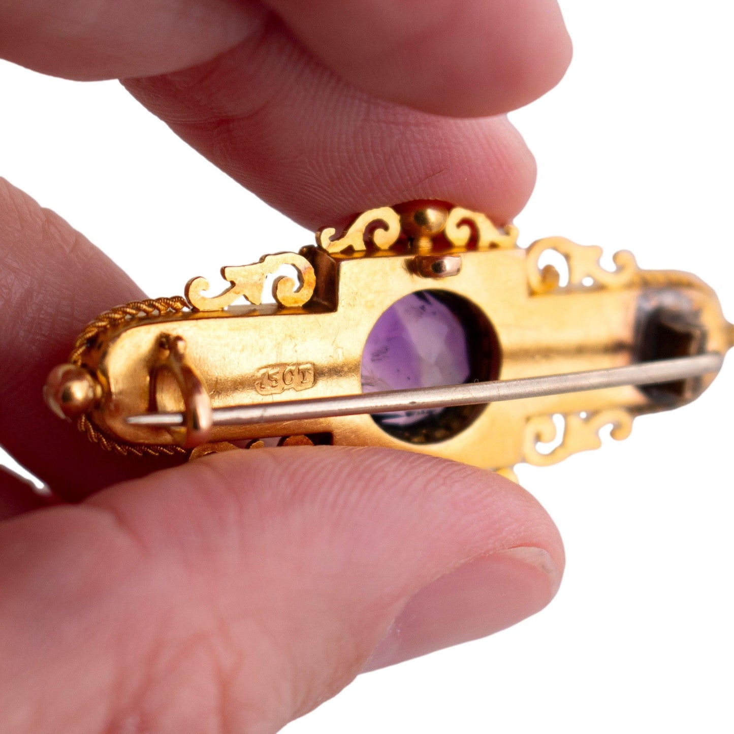 Victorian Amethyst Brooch