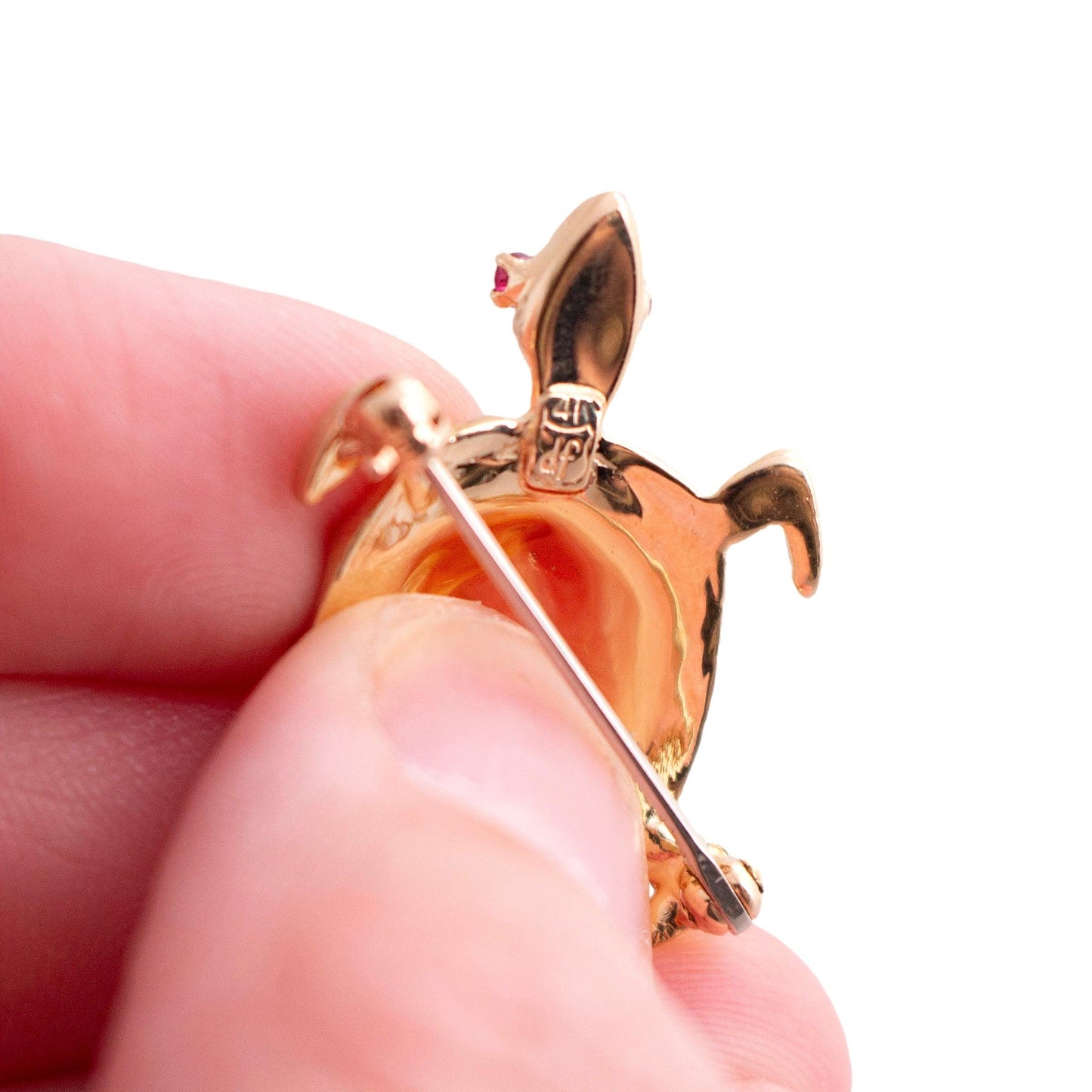 Vintage 14K Gold Turtle Brooch