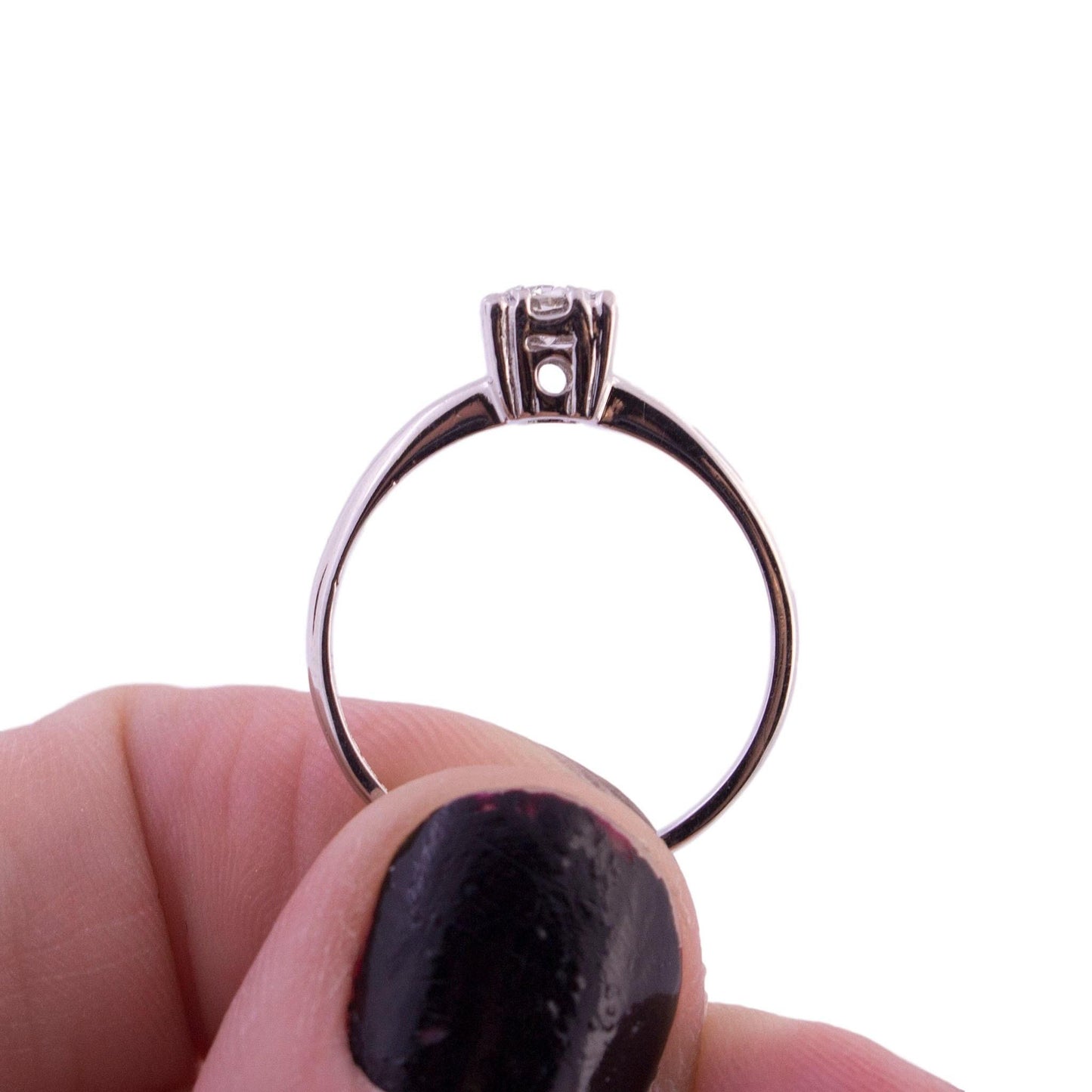 Vintage Platinum Diamond Solitaire Engagement Ring