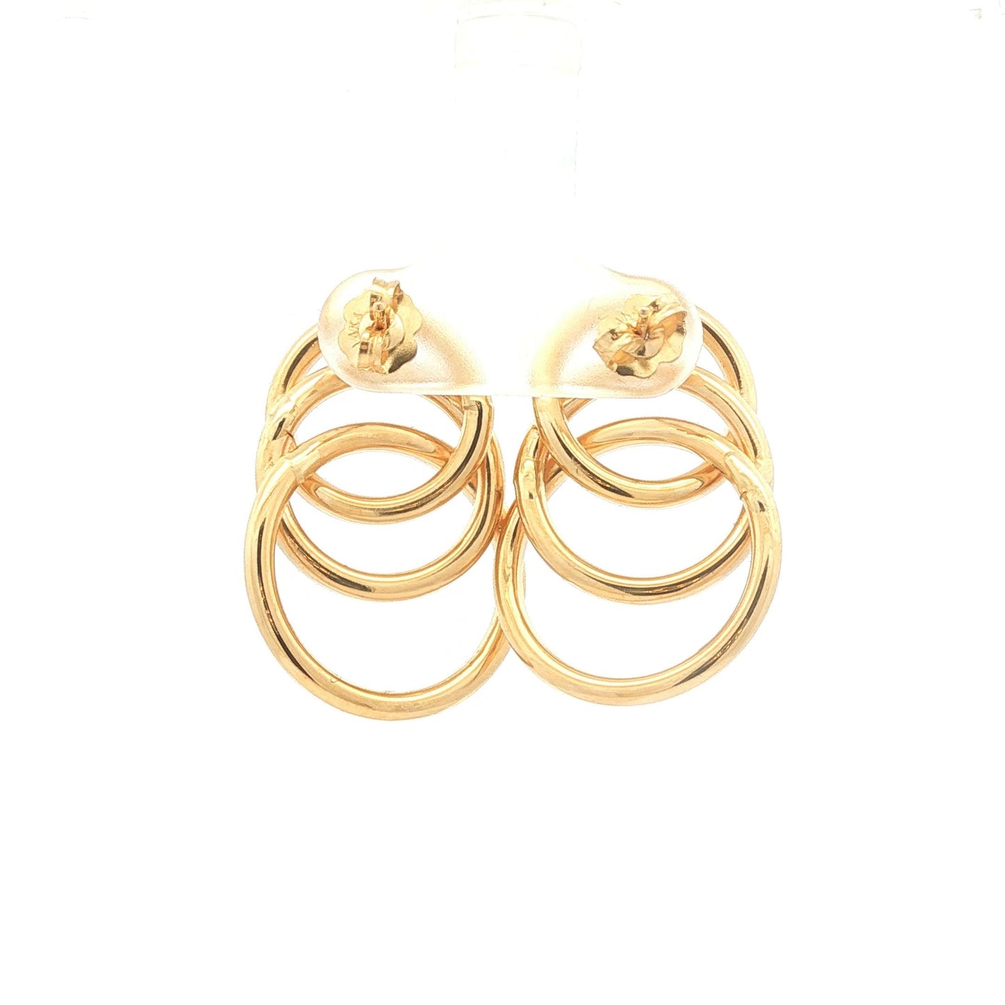 14K Gold Interlocking Circle Earrings