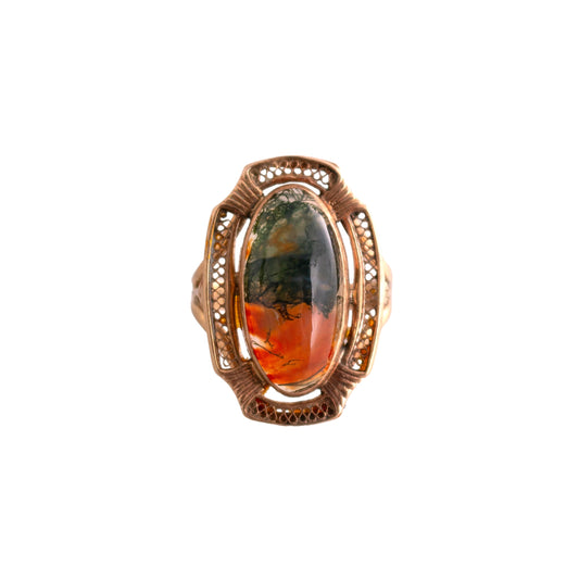 Vintage Moss Agate Ring
