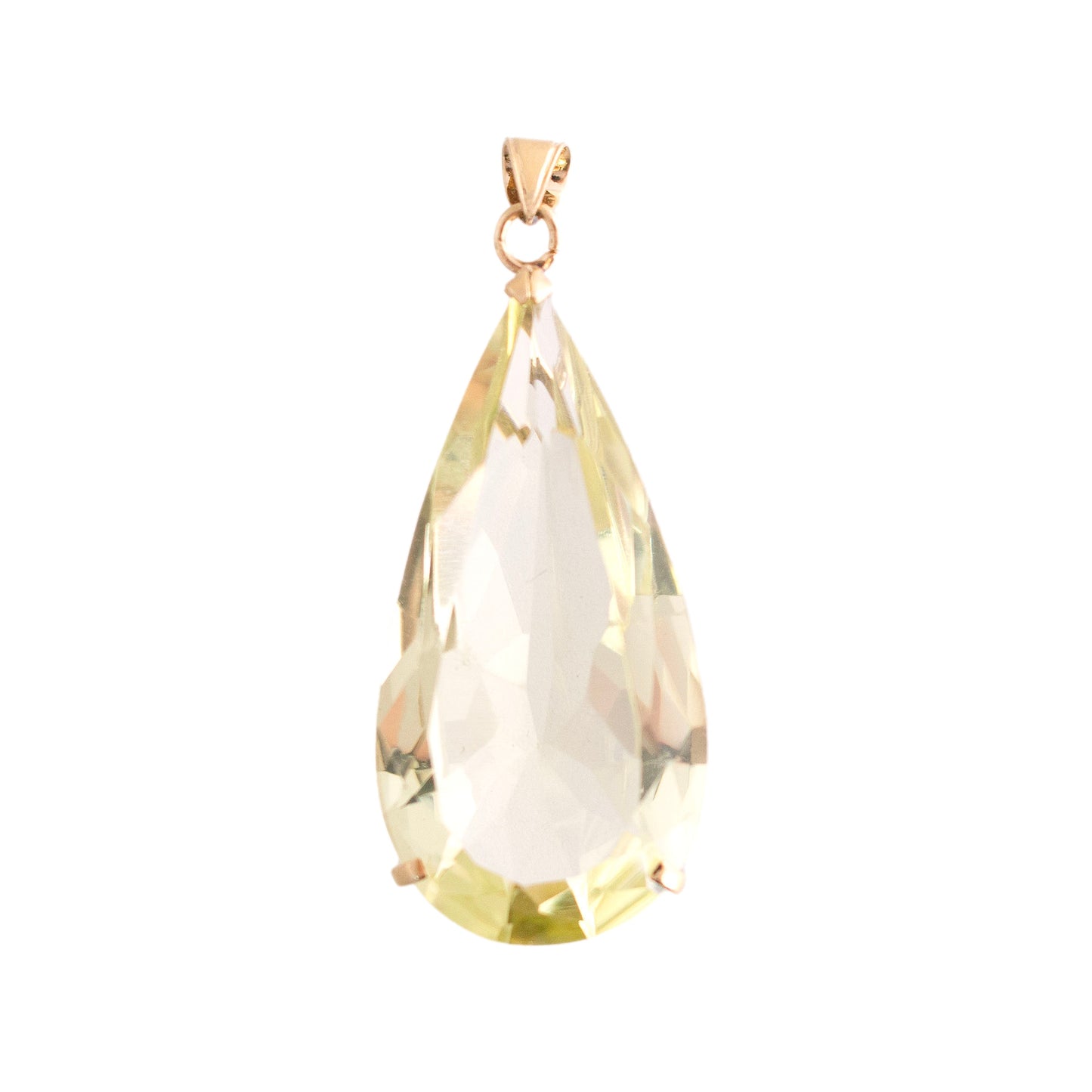 14K Gold Citrine Pendant