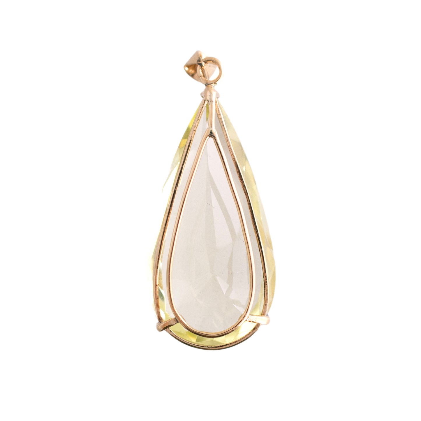 14K Gold Citrine Pendant