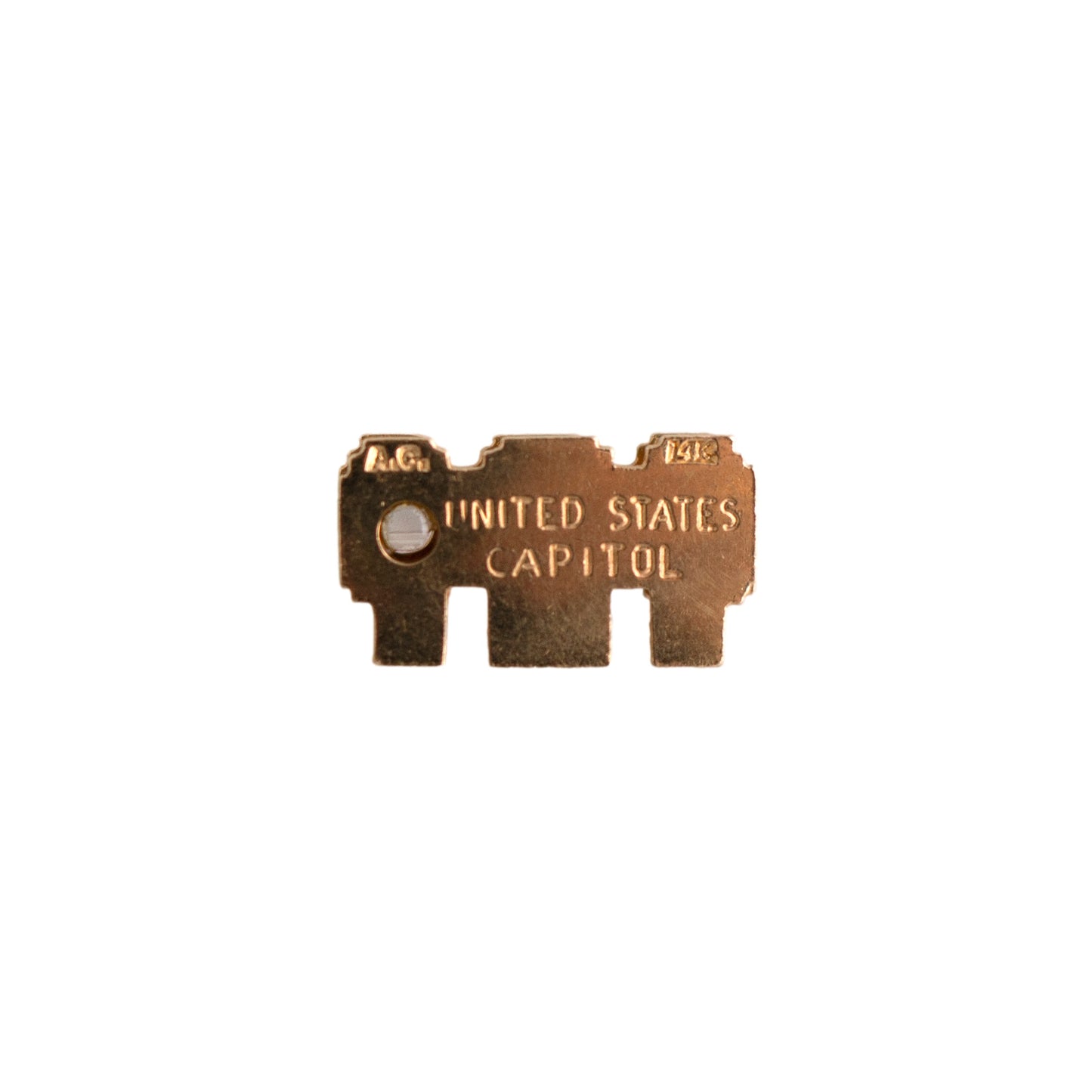 14K Gold United States Capitol Building Charm