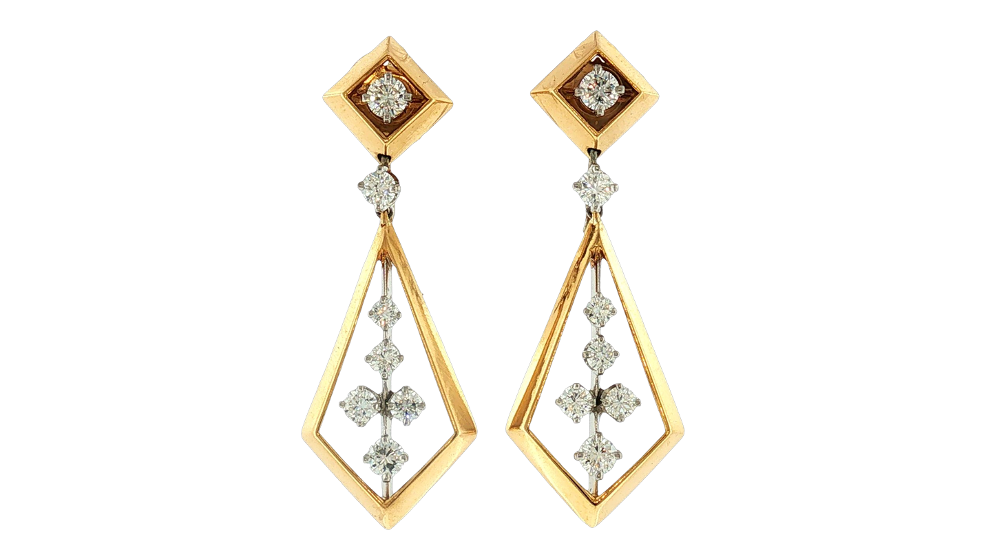 Vintage diamond drop earrings