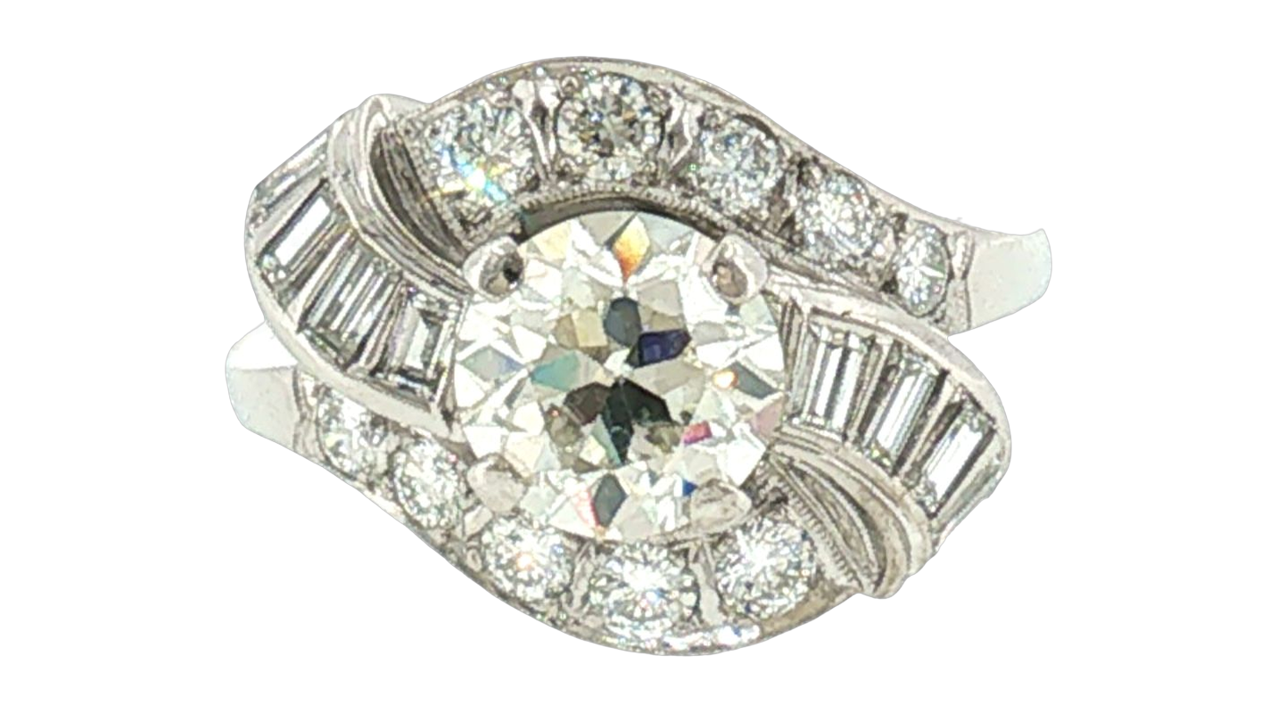 Antique diamond cluster ring