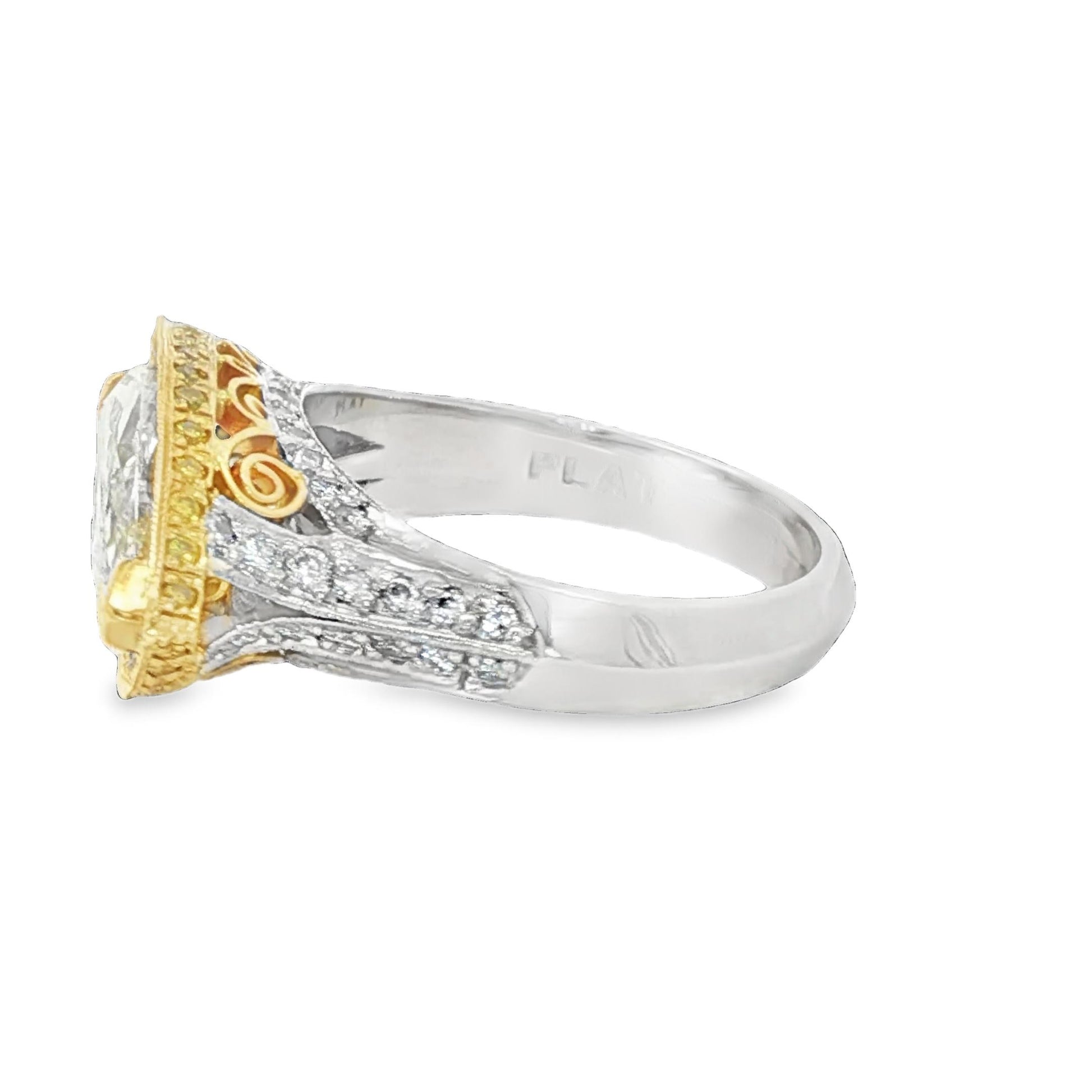 Horizontal 4 carat marquise diamond ring