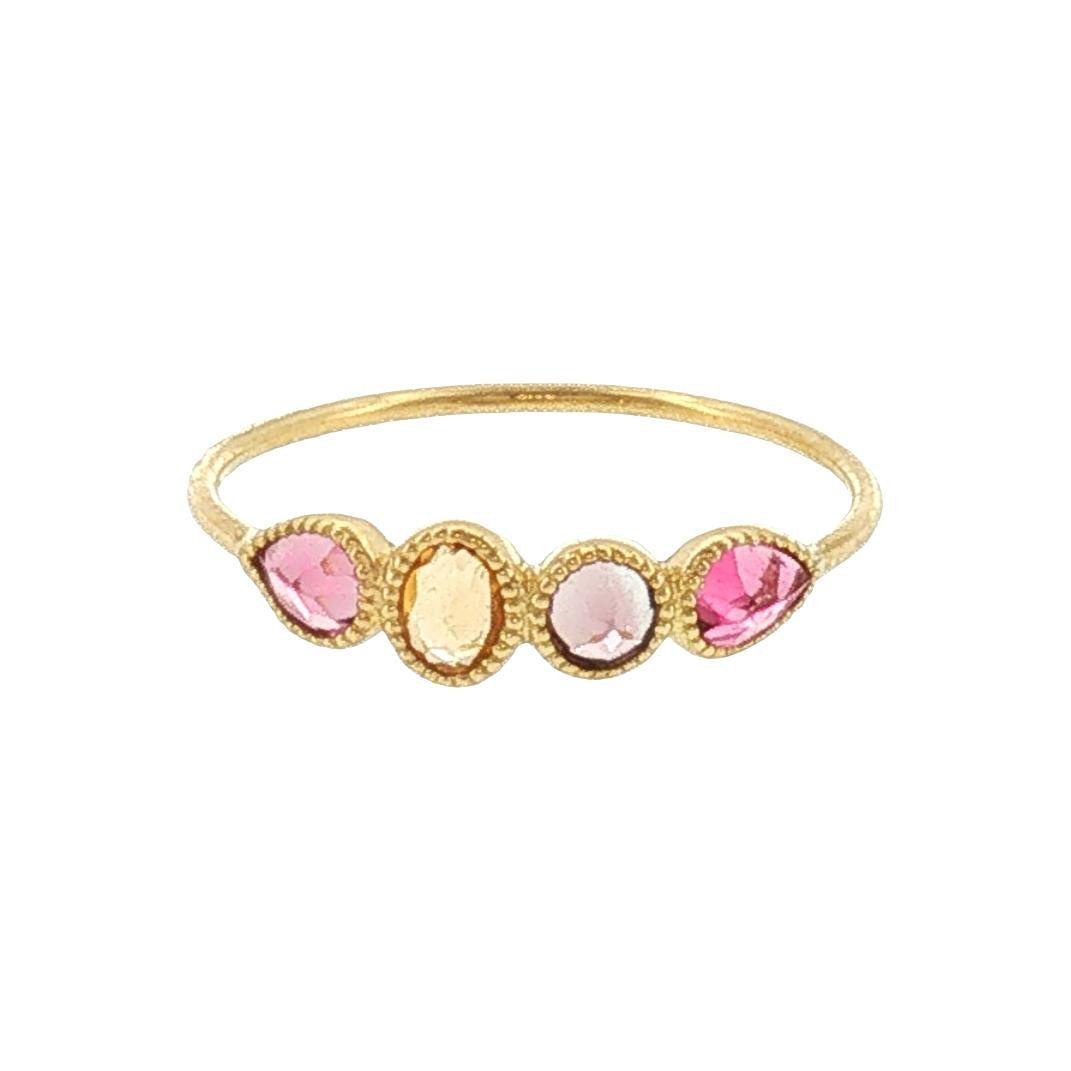 21st-Century 18 karat Yellow Gold Perle De Lune Color Nova Ring