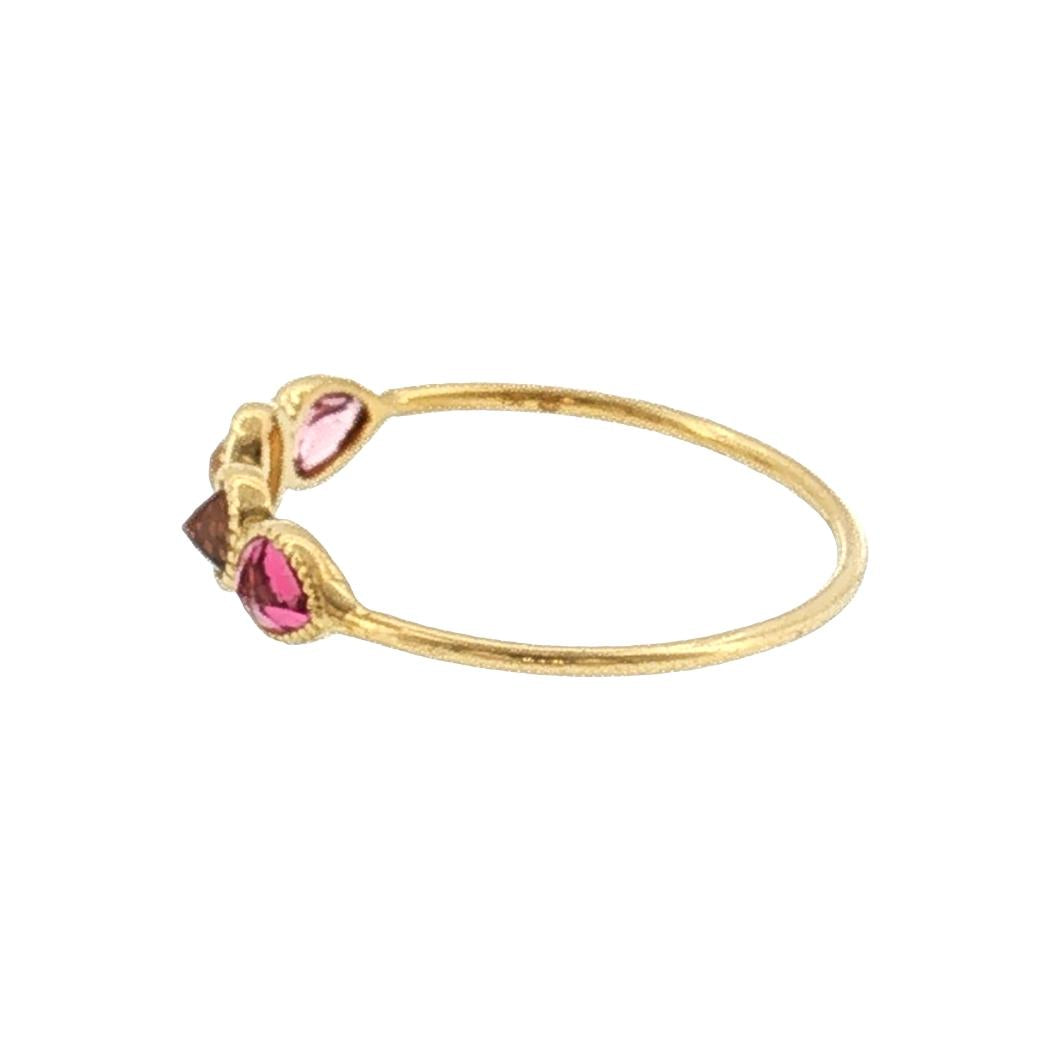 21st-Century 18 karat Yellow Gold Perle De Lune Color Nova Ring