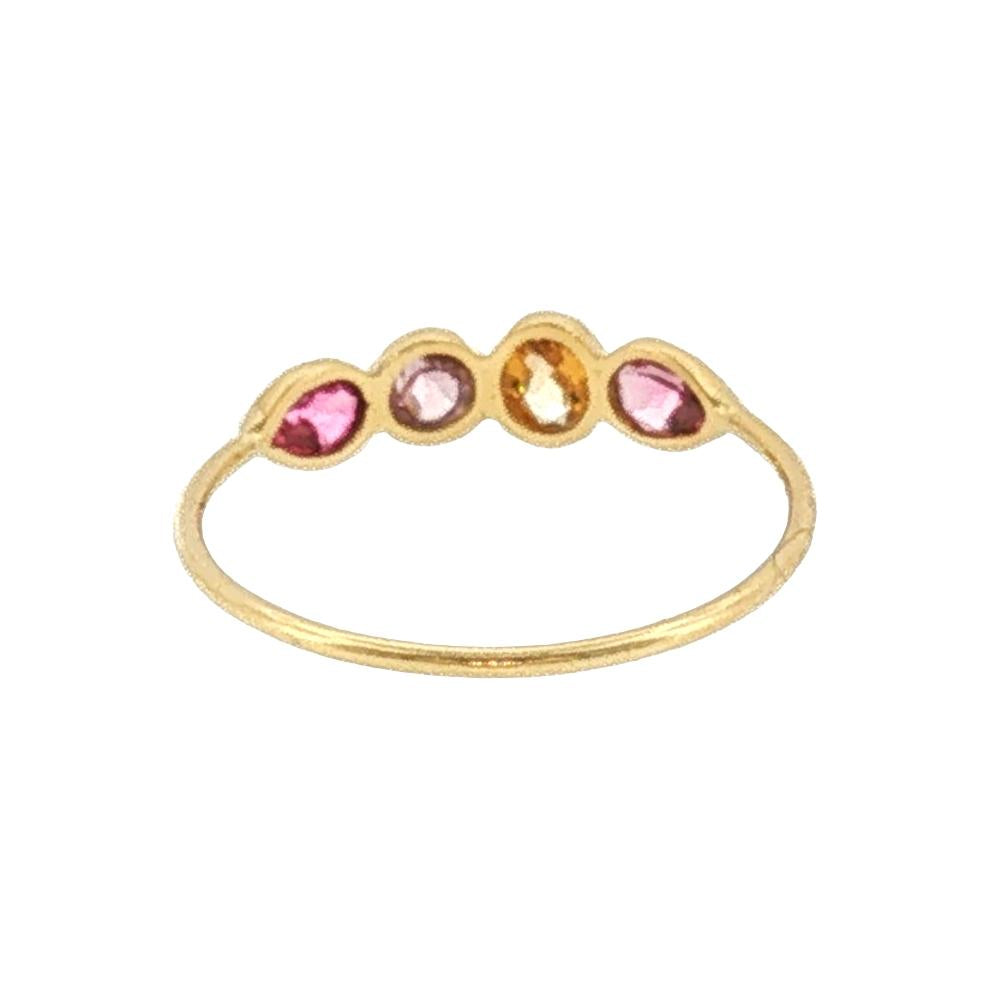 21st-Century 18 karat Yellow Gold Perle De Lune Color Nova Ring