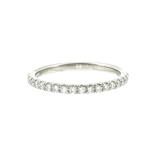 21st-Century Platinum 18 Natural Diamond Split Prong Wedding Ring