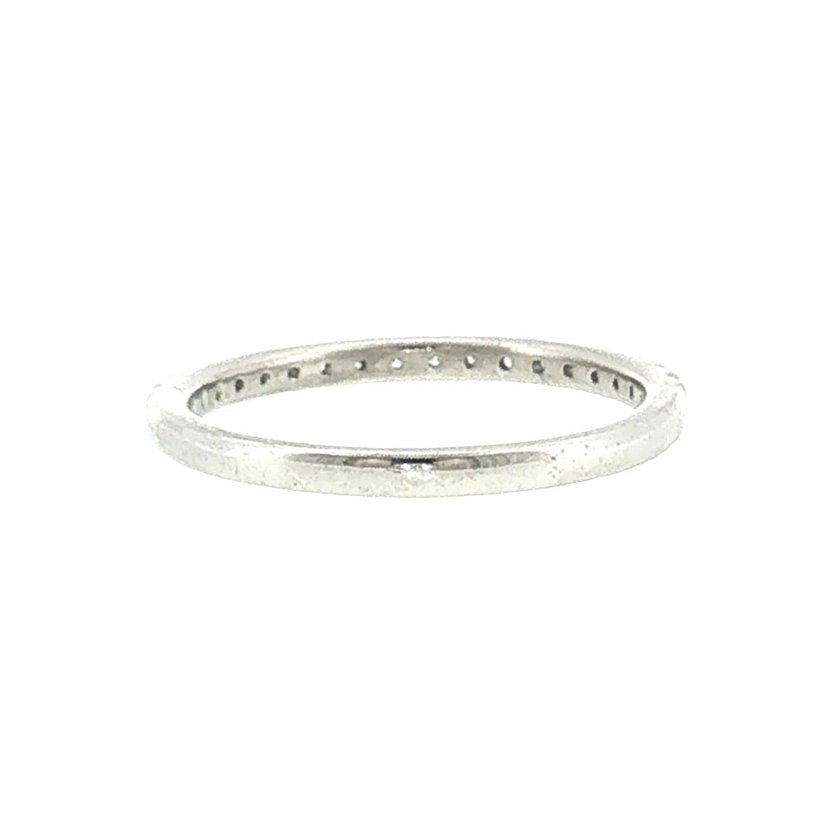 21st-Century Platinum 18 Natural Diamond Split Prong Wedding Ring