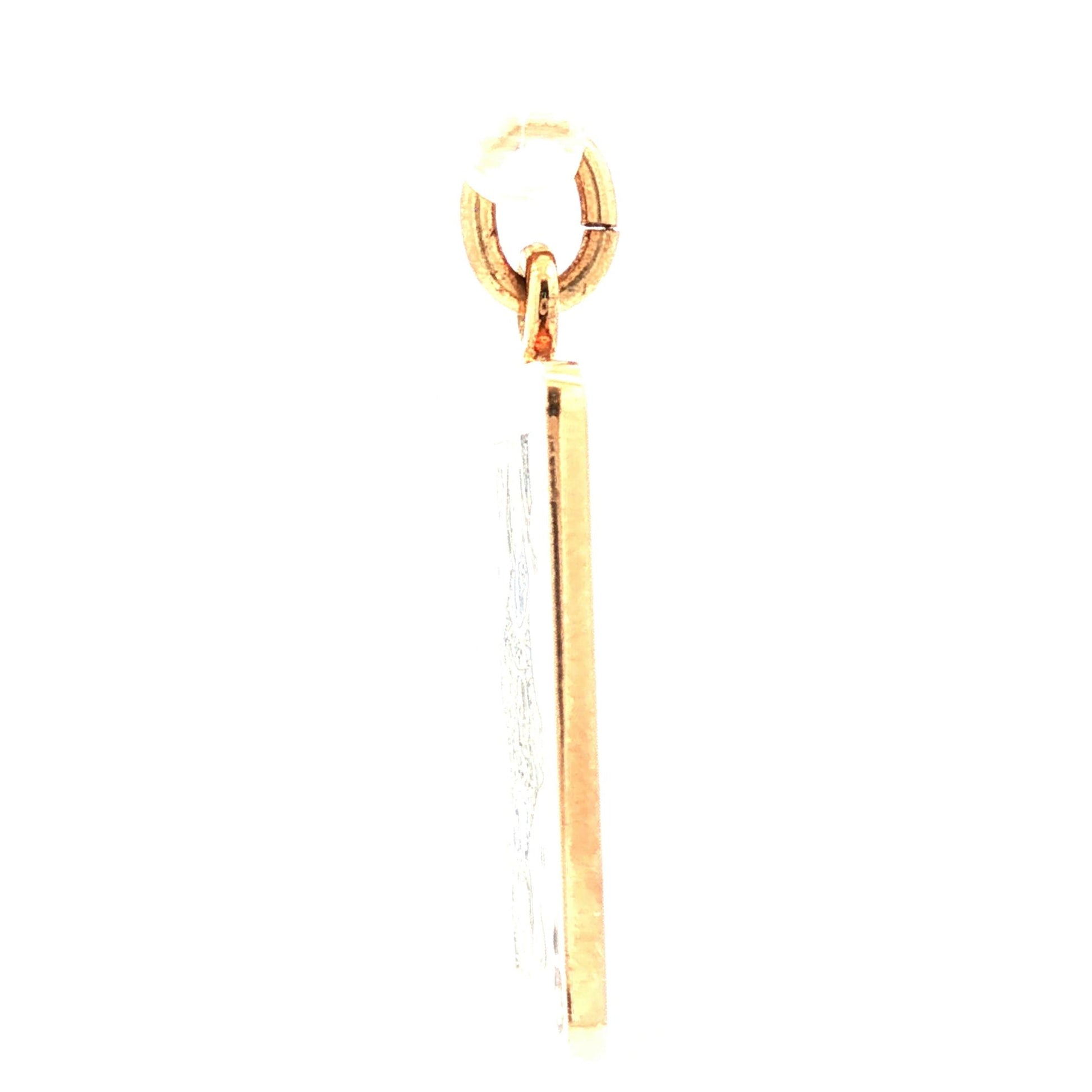 14k Tiffany & Co. Queen of Hearts enameled pendant