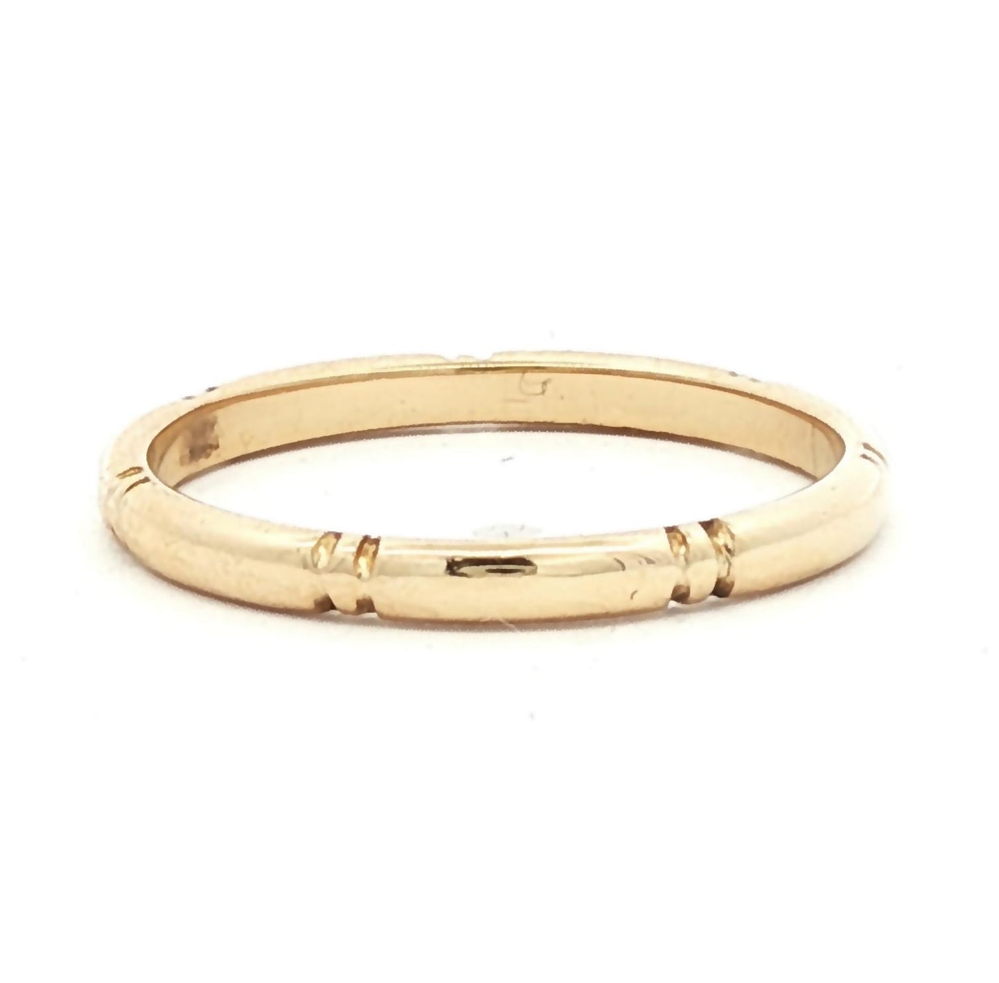 14k yellow gold Orange Blossum Segmented wedding ring