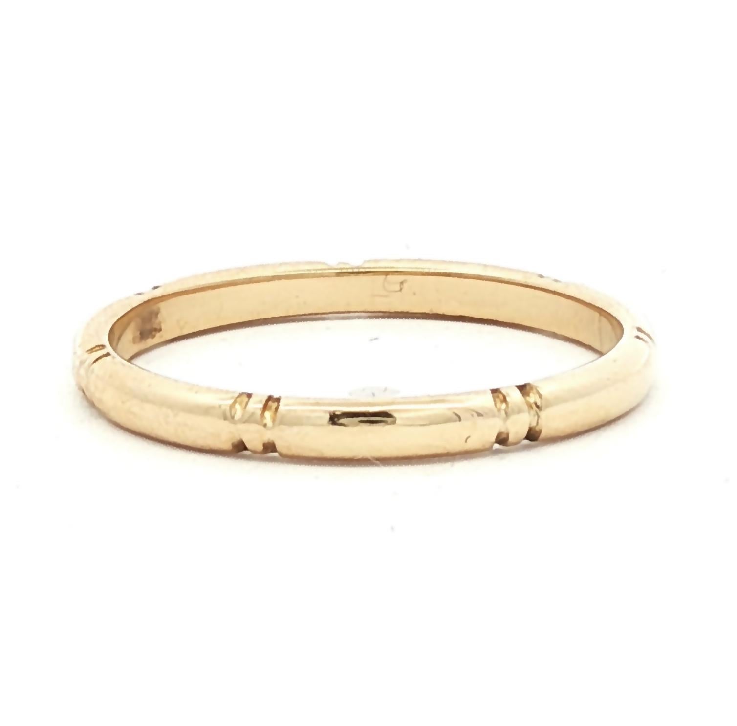 14k yellow gold Orange Blossum Segmented wedding ring