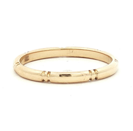 14k yellow gold Orange Blossum Segmented wedding ring