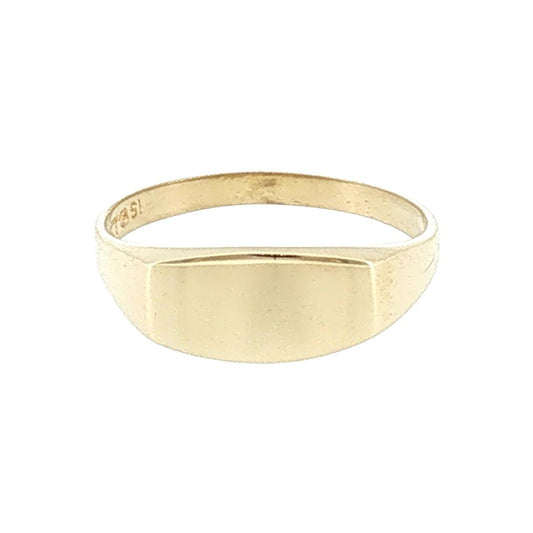 Late 20th-Century 14 Karat Horizontal Signet Ring