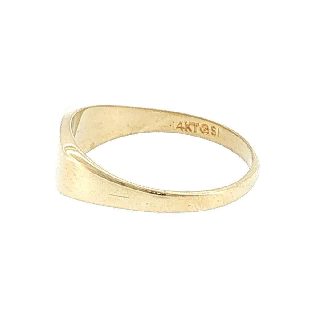 Late 20th-Century 14 Karat Horizontal Signet Ring