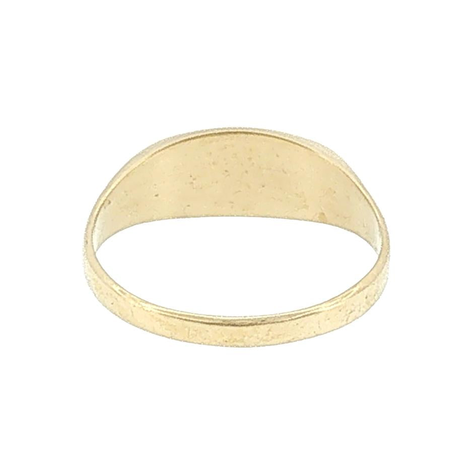 Late 20th-Century 14 Karat Horizontal Signet Ring