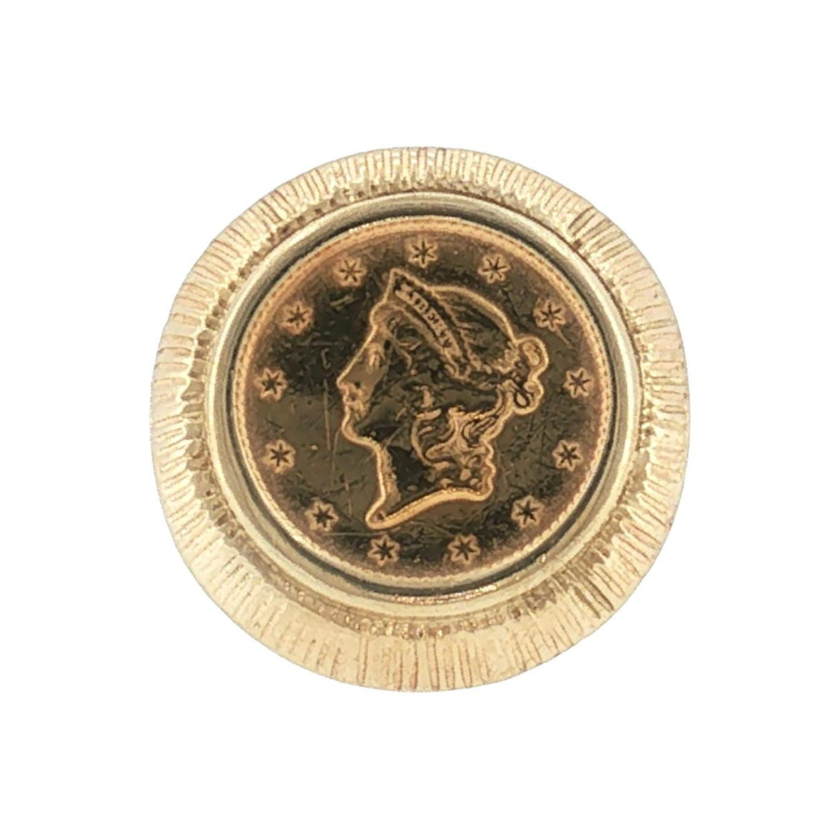 Late 20th-Century 1851 US $1 Gold Coin Ring