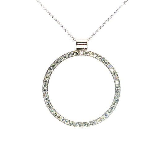 Vintage Diamond Circle Pendant with 50 diamonds weighing .50 carat total