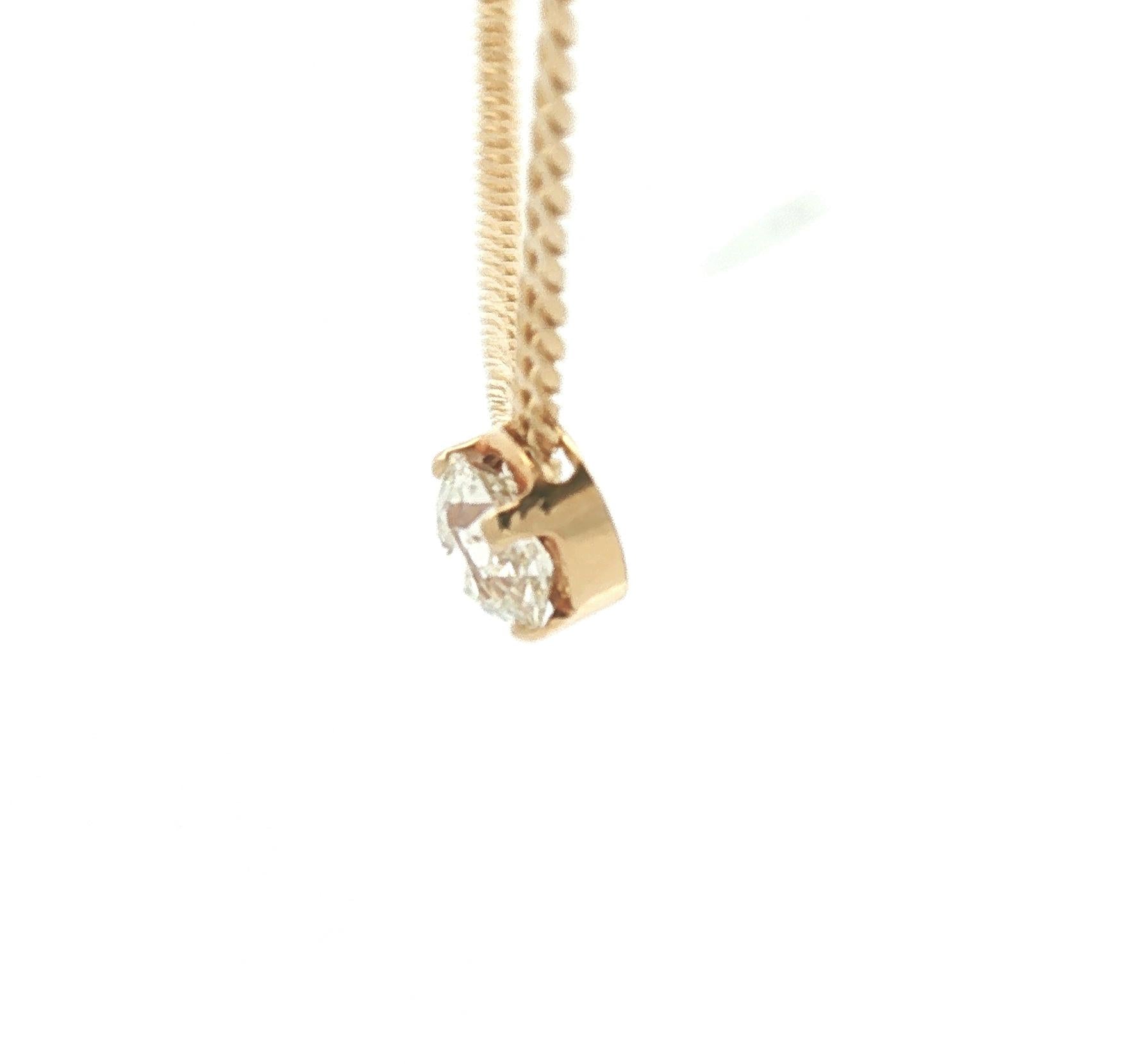Vintage 1.28 carat Old European Cut Diamond on a 14k Curb Link Chain