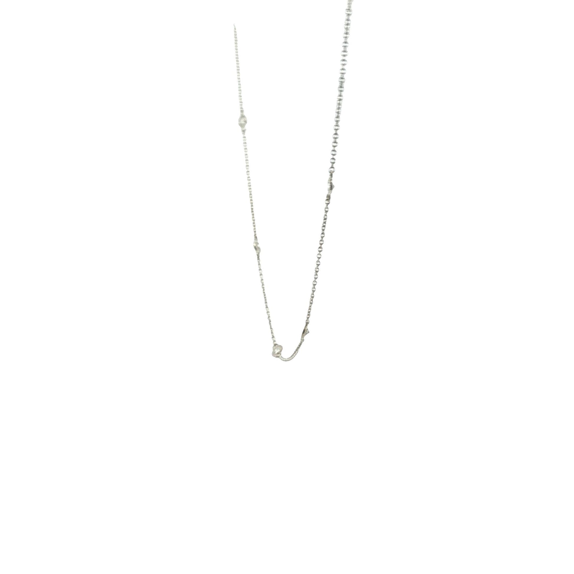 Vintage 16.5" 11 Diamonds by the Yard 14k white gold Necklace