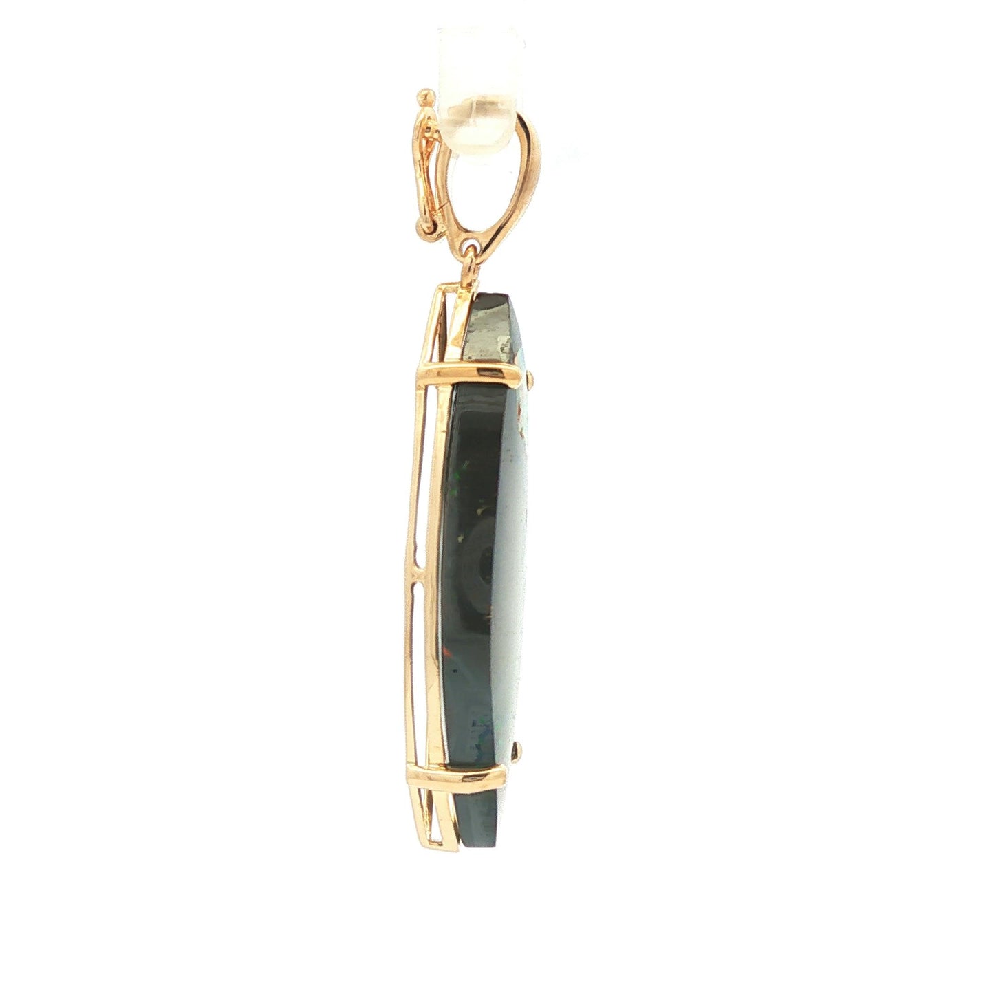 Vintage 14.8 Carat Boulder Opal Pendant in 14k Yellow Gold