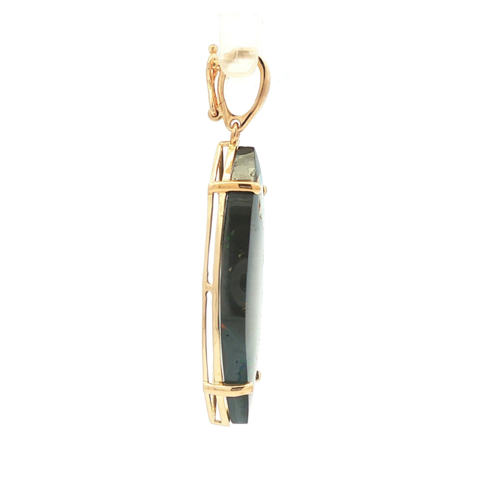 Vintage 14.8 Carat Boulder Opal Pendant in 14k Yellow Gold