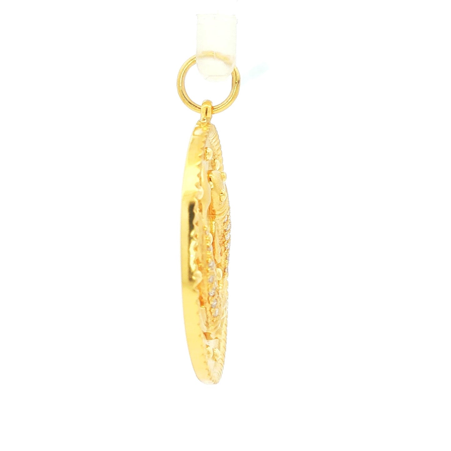 Vintage 14k yellow gold Pisces Charm with 26 Diamonds