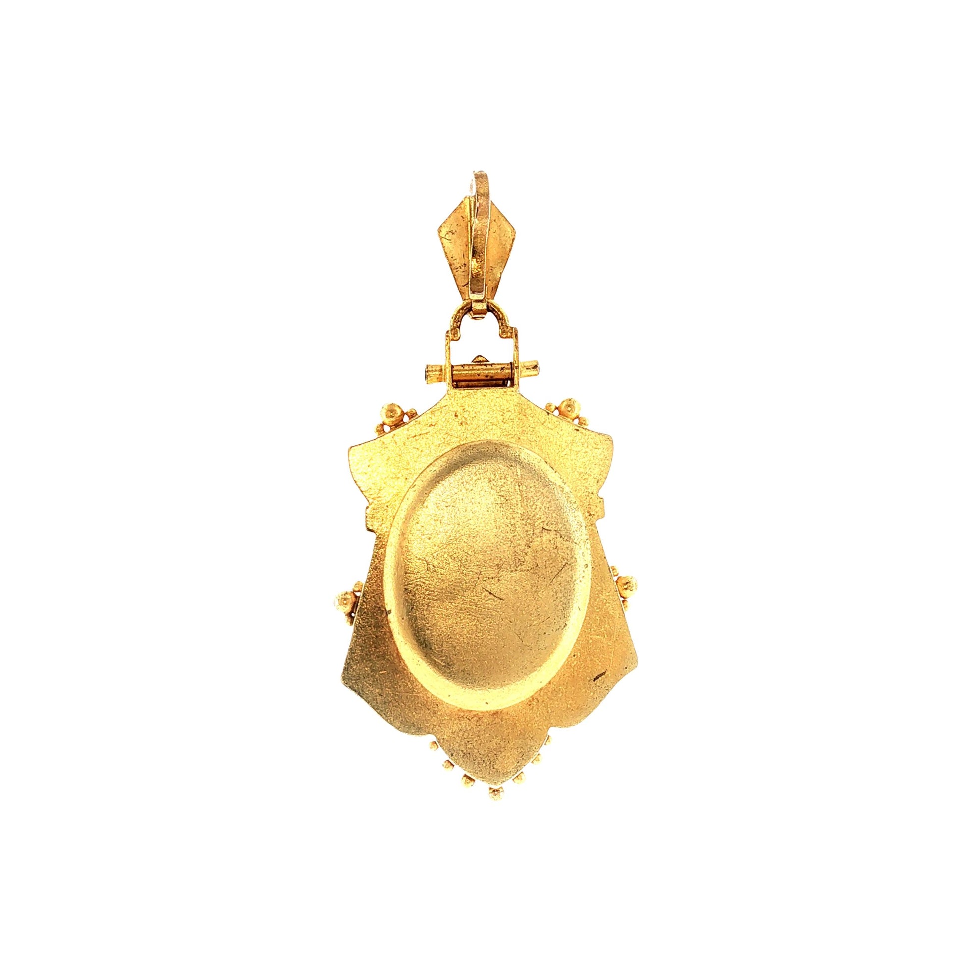 Victorian 14k Bloomed Gold Seed Pearl Ornate Locket