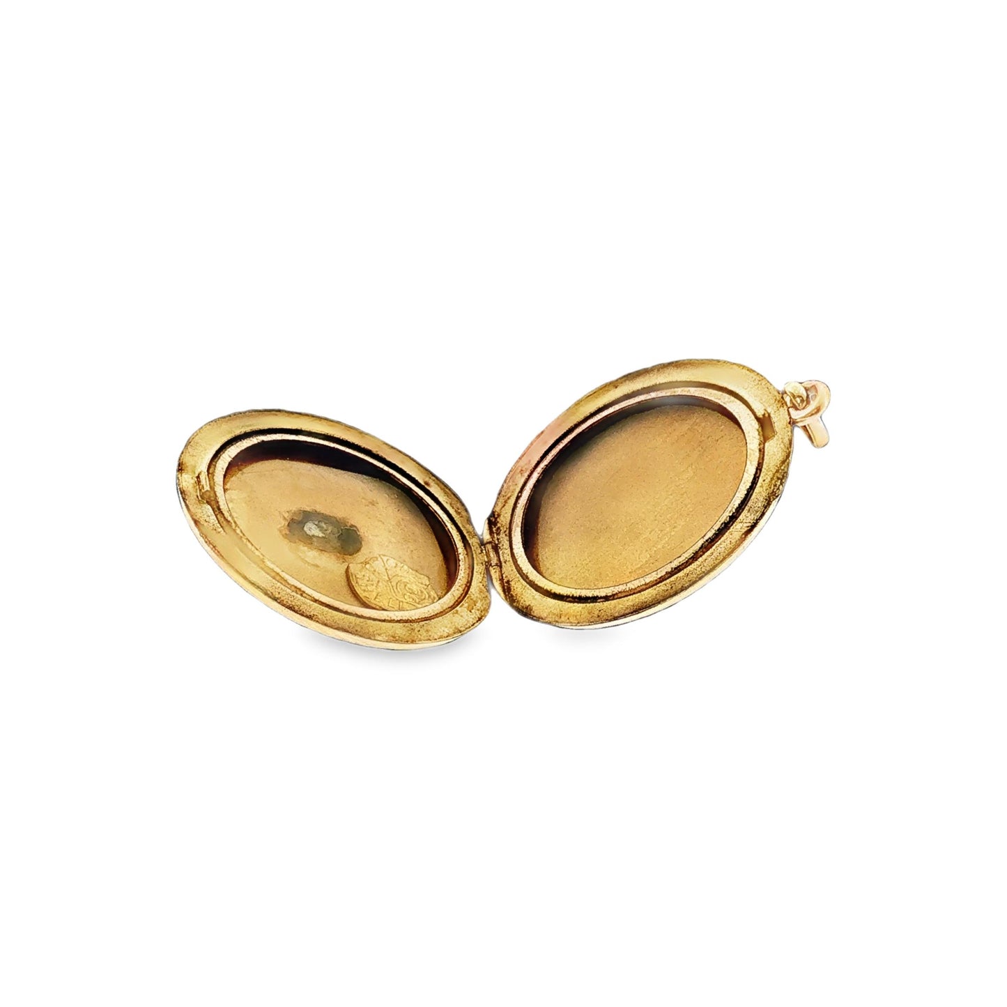 1960's Yellow Gold Filled Hand Engraved Floral Motif Round Locket