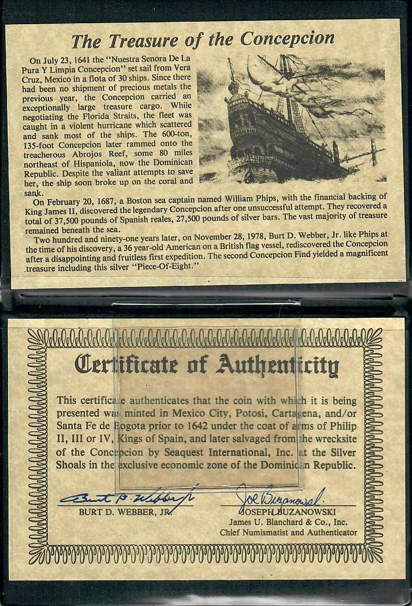 Sterling and 18k Gretchen Ventura 1600's Spanish 8 Reales Treasure coin necklace