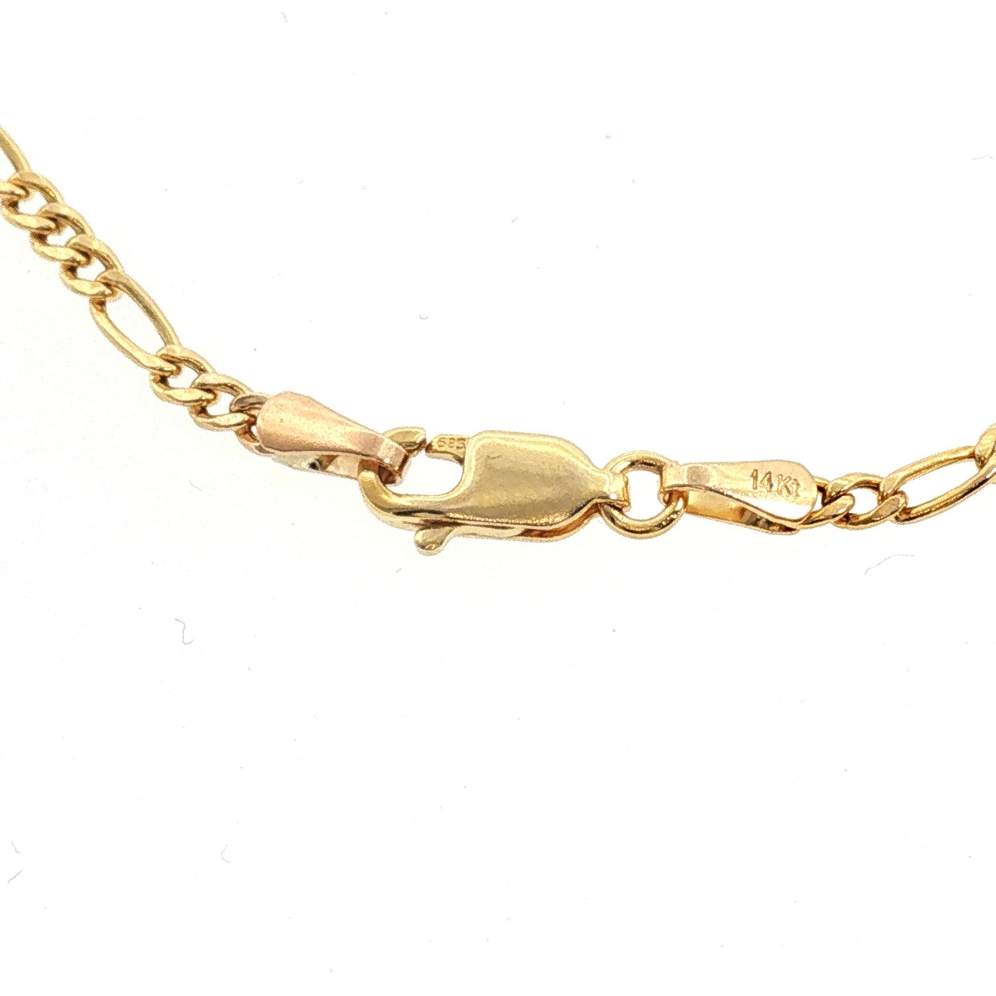 Vintage 14k Yellow Gold 18" 2.3mm Figaro Neck Chain