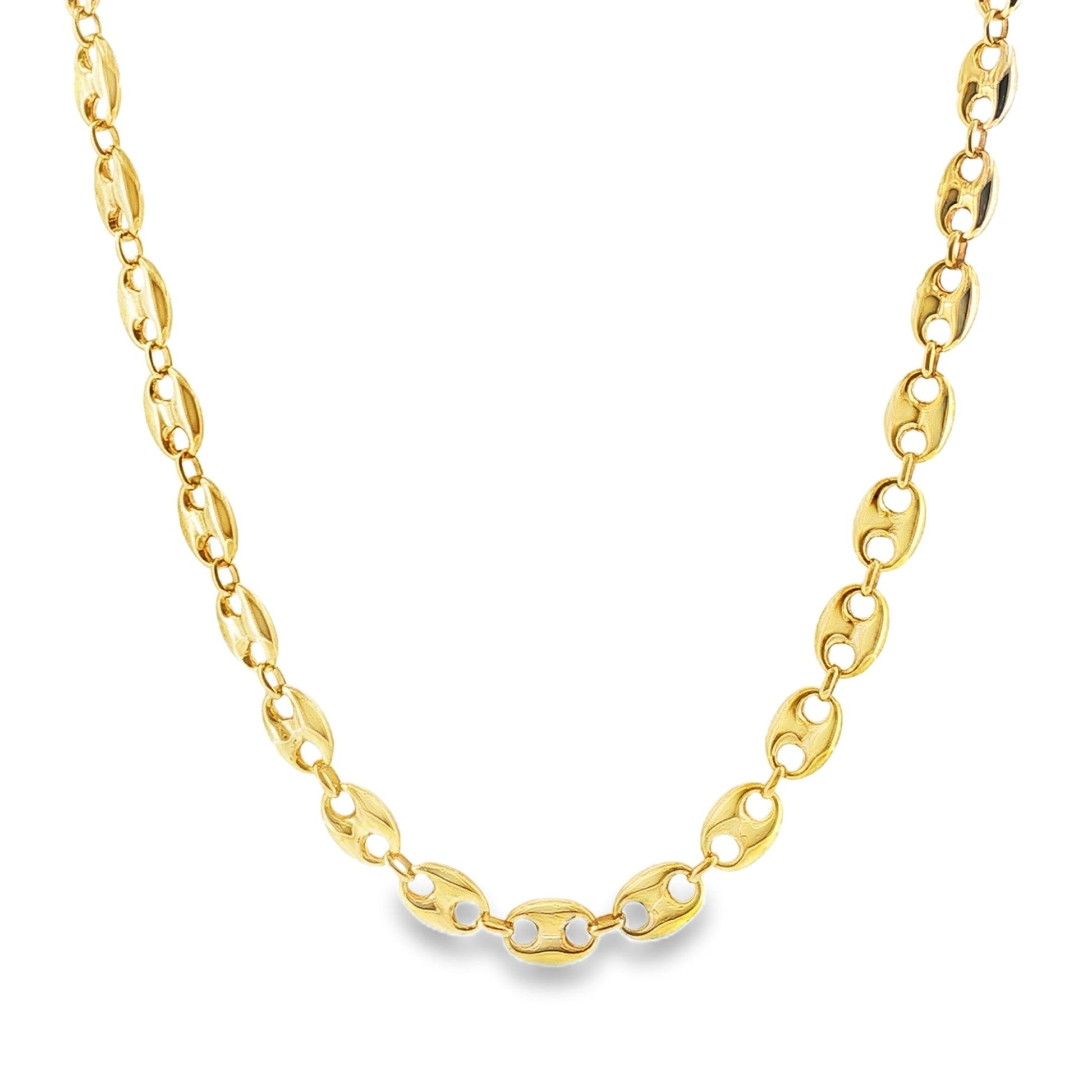 Late 20th Century 14K 24" 11.5mm Mariners Link Necklace