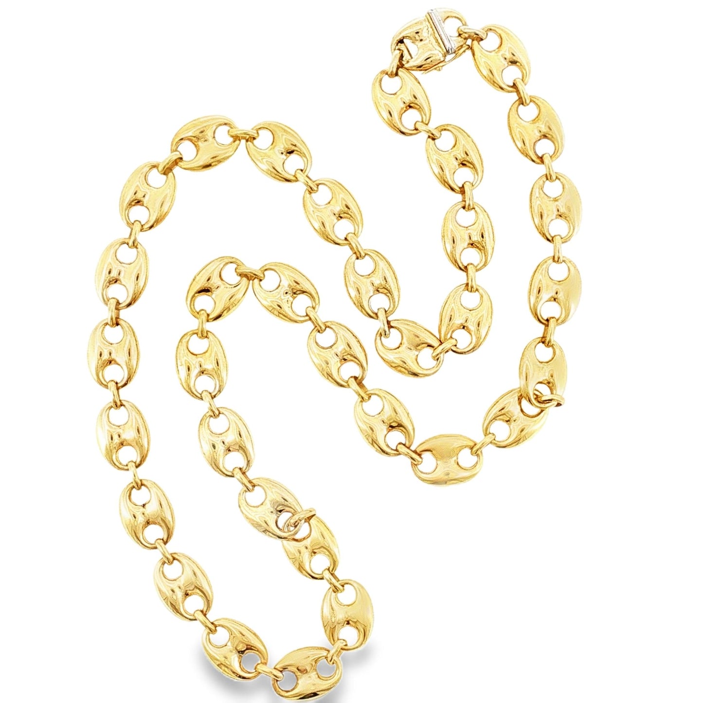 Late 20th Century 14K 24" 11.5mm Mariners Link Necklace